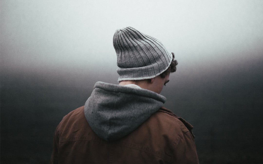 depressed teen boy